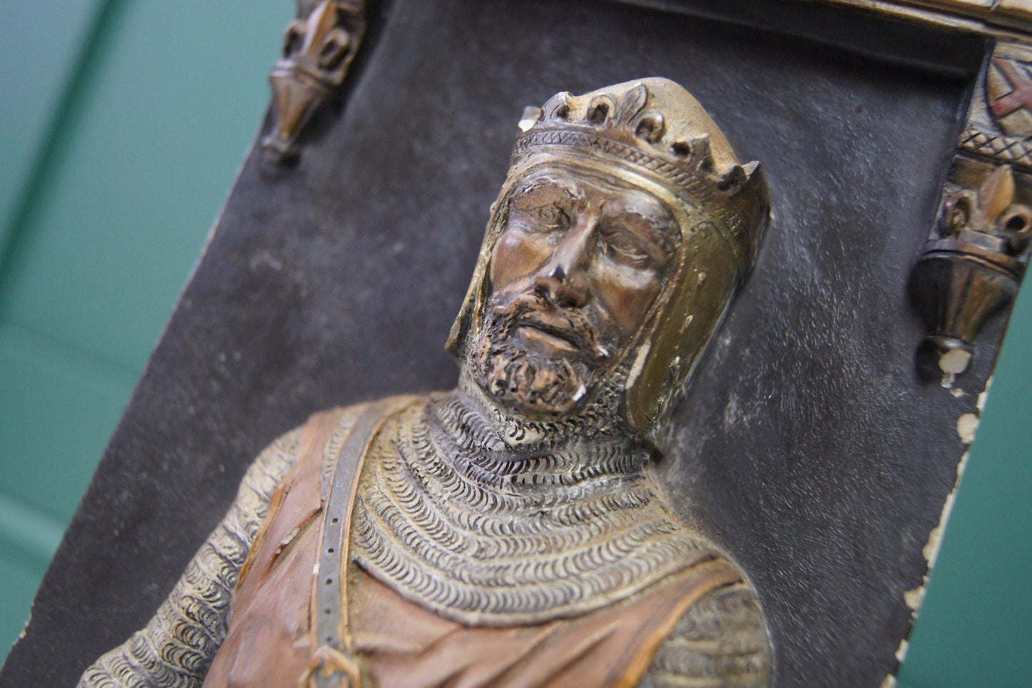 Cast Plaster Plaque Depicting Robert the Bruce