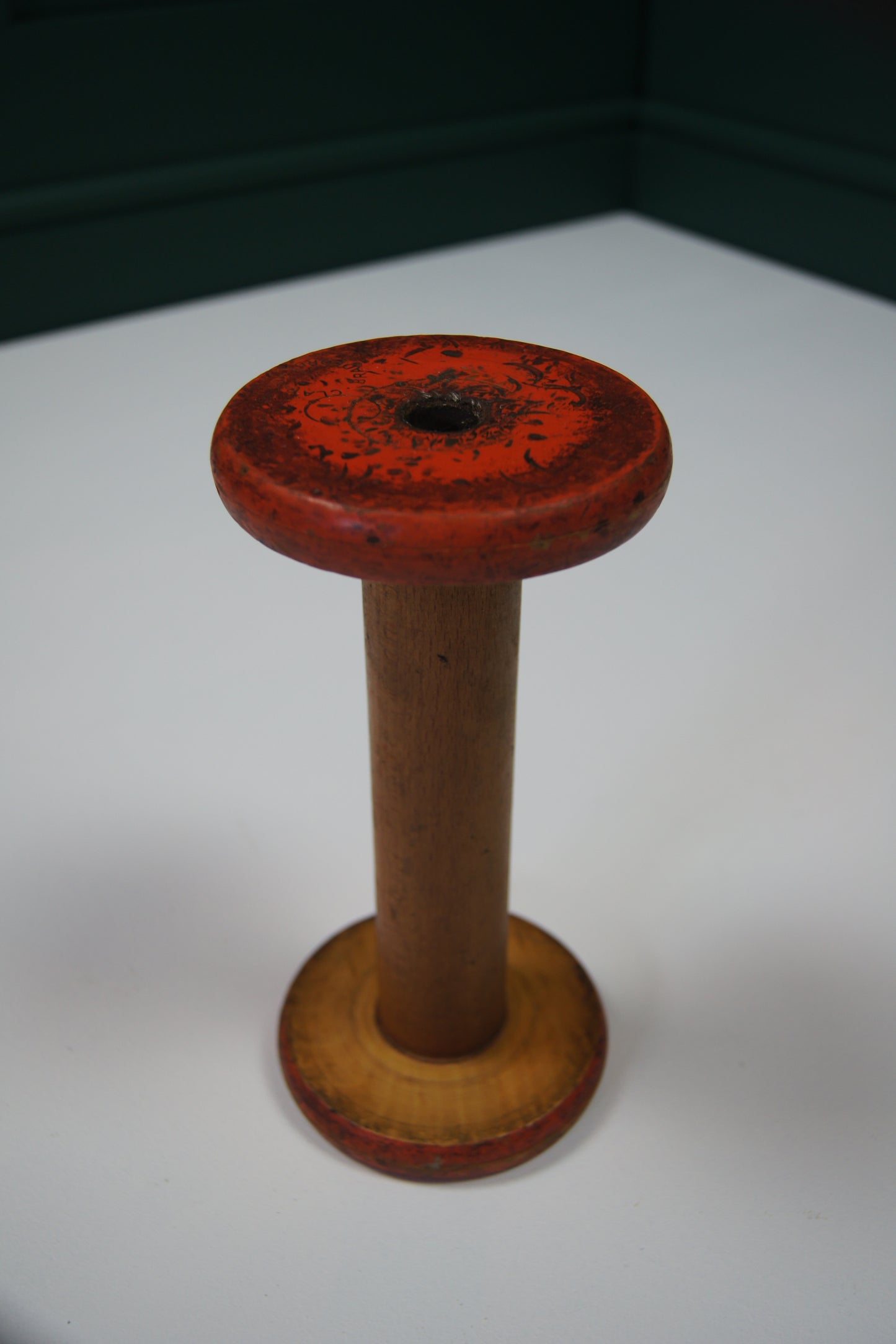 Large Vintage Colourful Wooden Bobbins