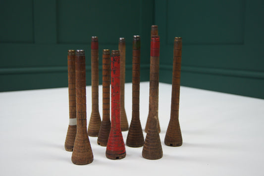 Vintage Wooden Bobbins Spools
