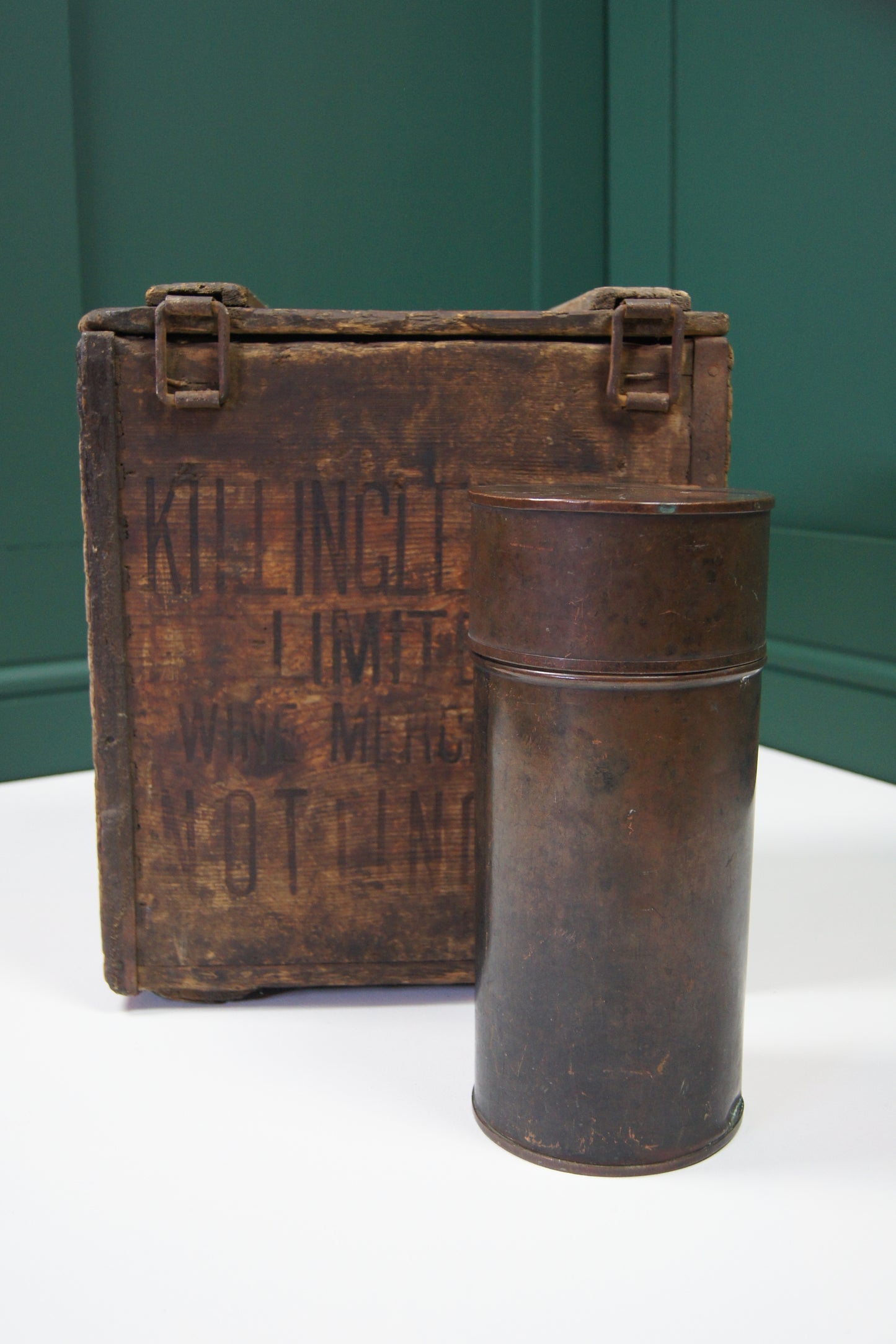 Antique WW1 Military Document Canister and Cover