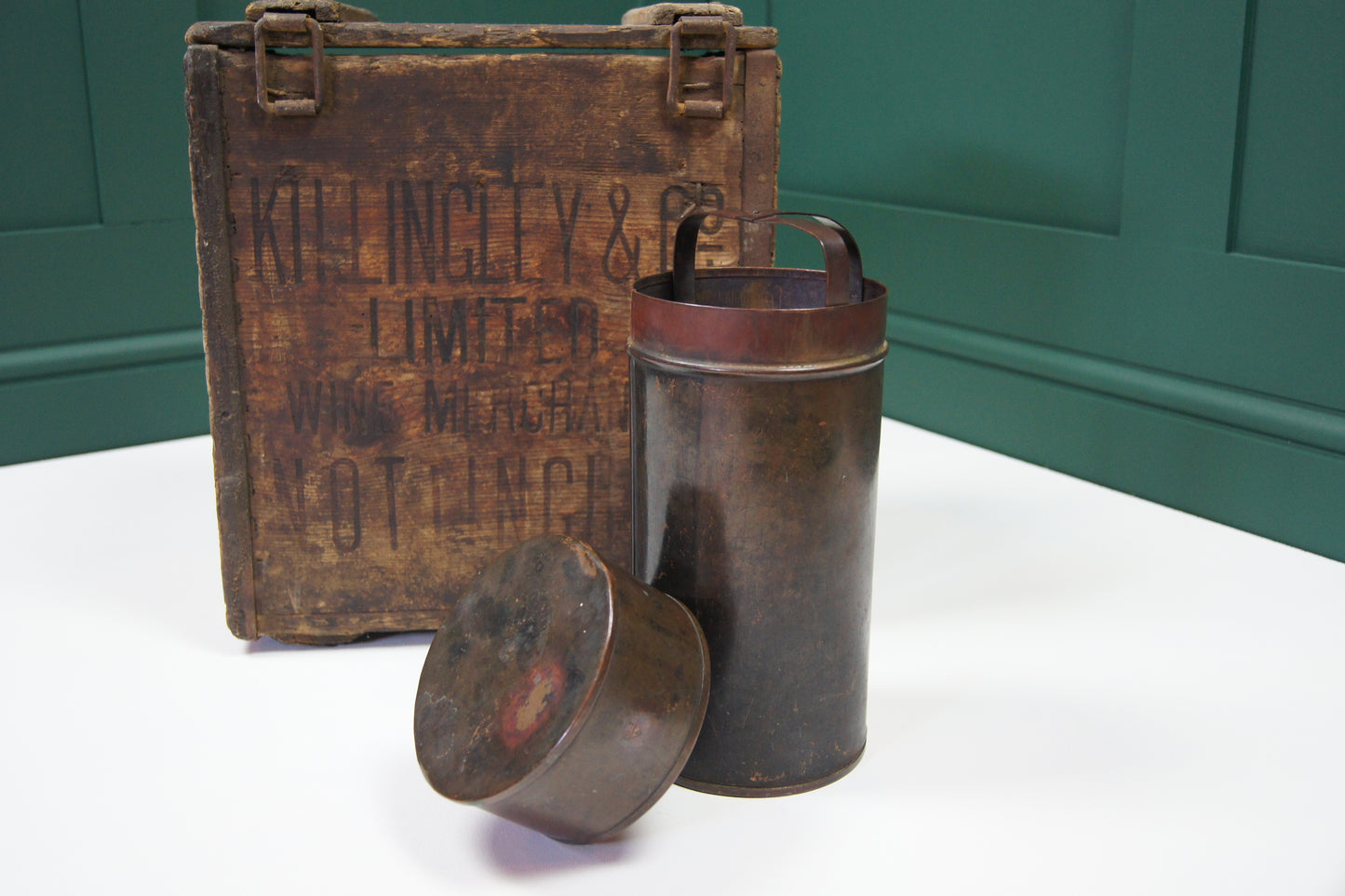 Antique WW1 Military Document Canister and Cover