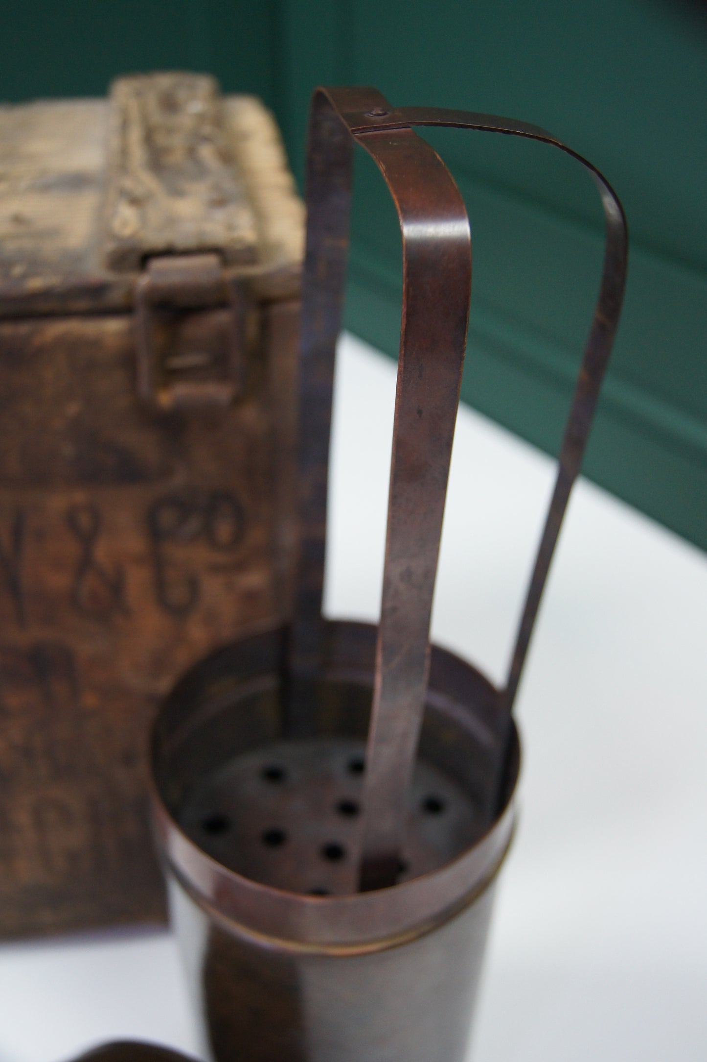 Antique WW1 Military Document Canister and Cover