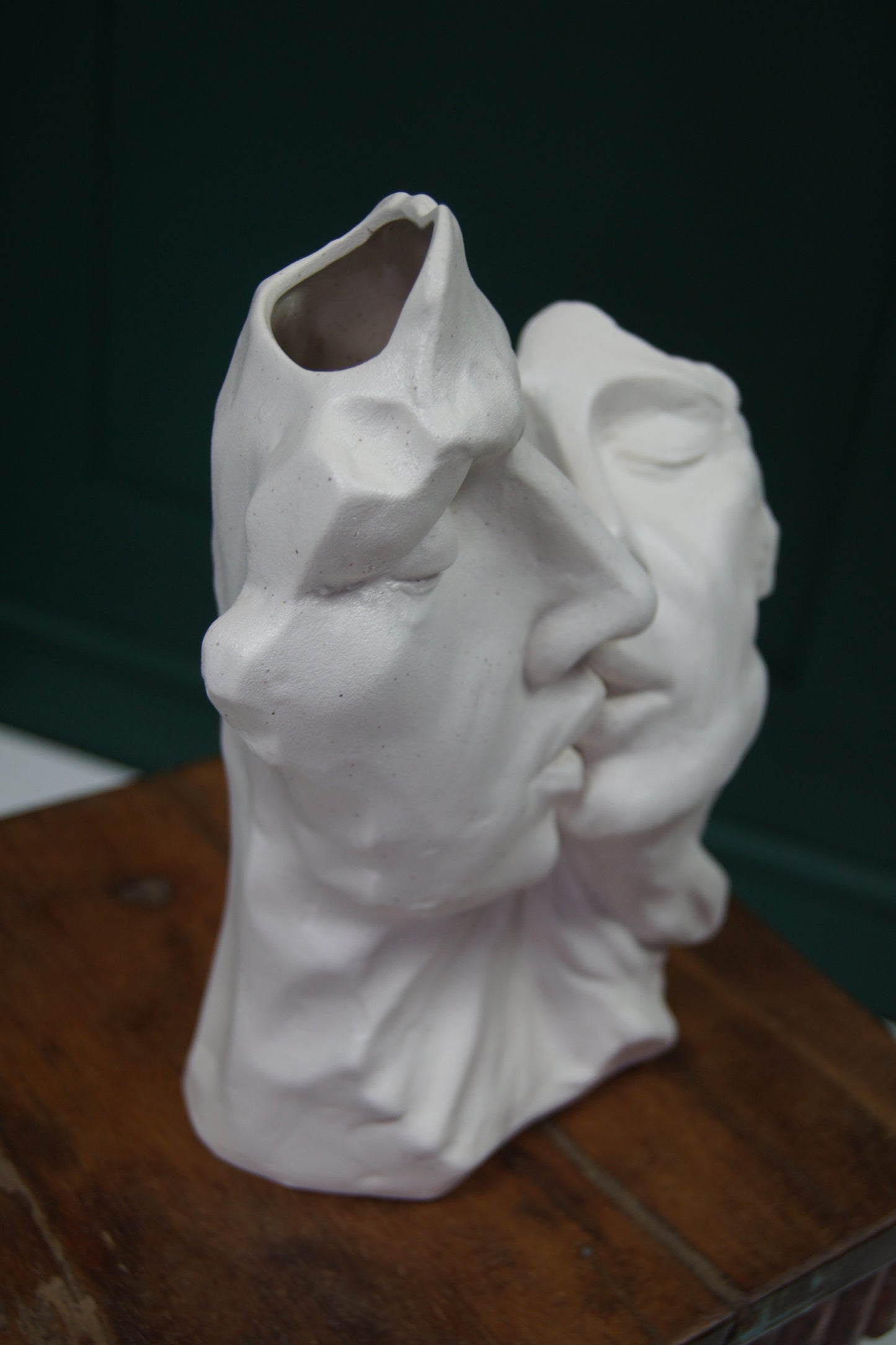 Kissing Couple Sculpture Vase