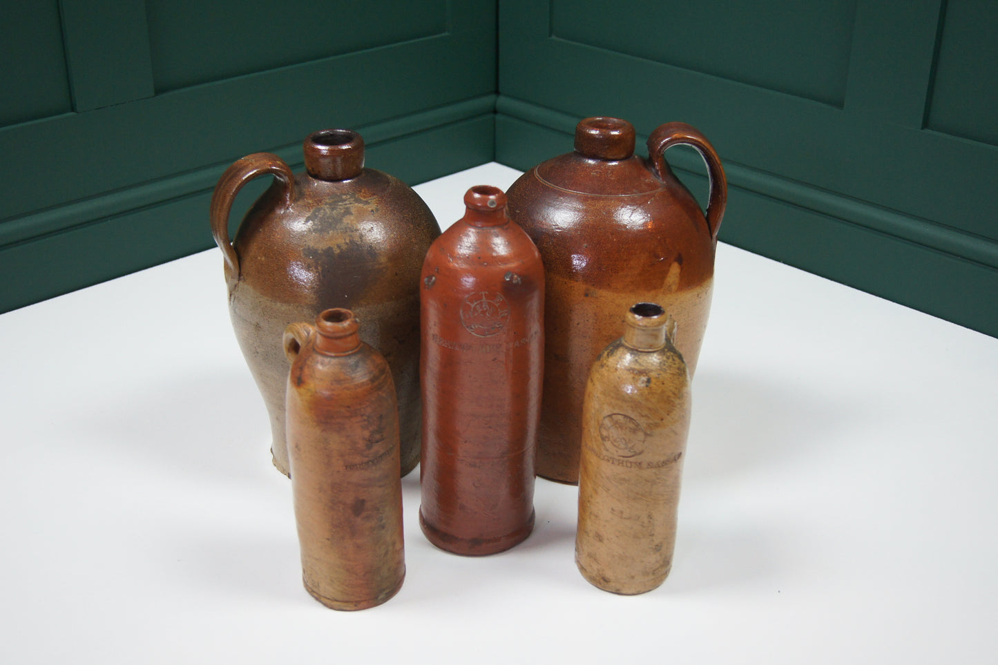 Antique German Stoneware Bottle - Medium