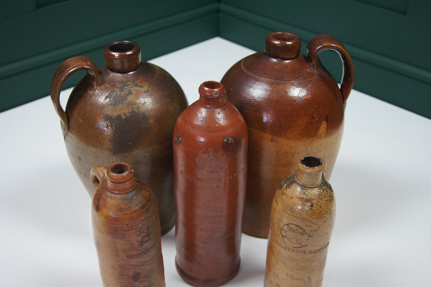 Antique German Stoneware Bottle - Large