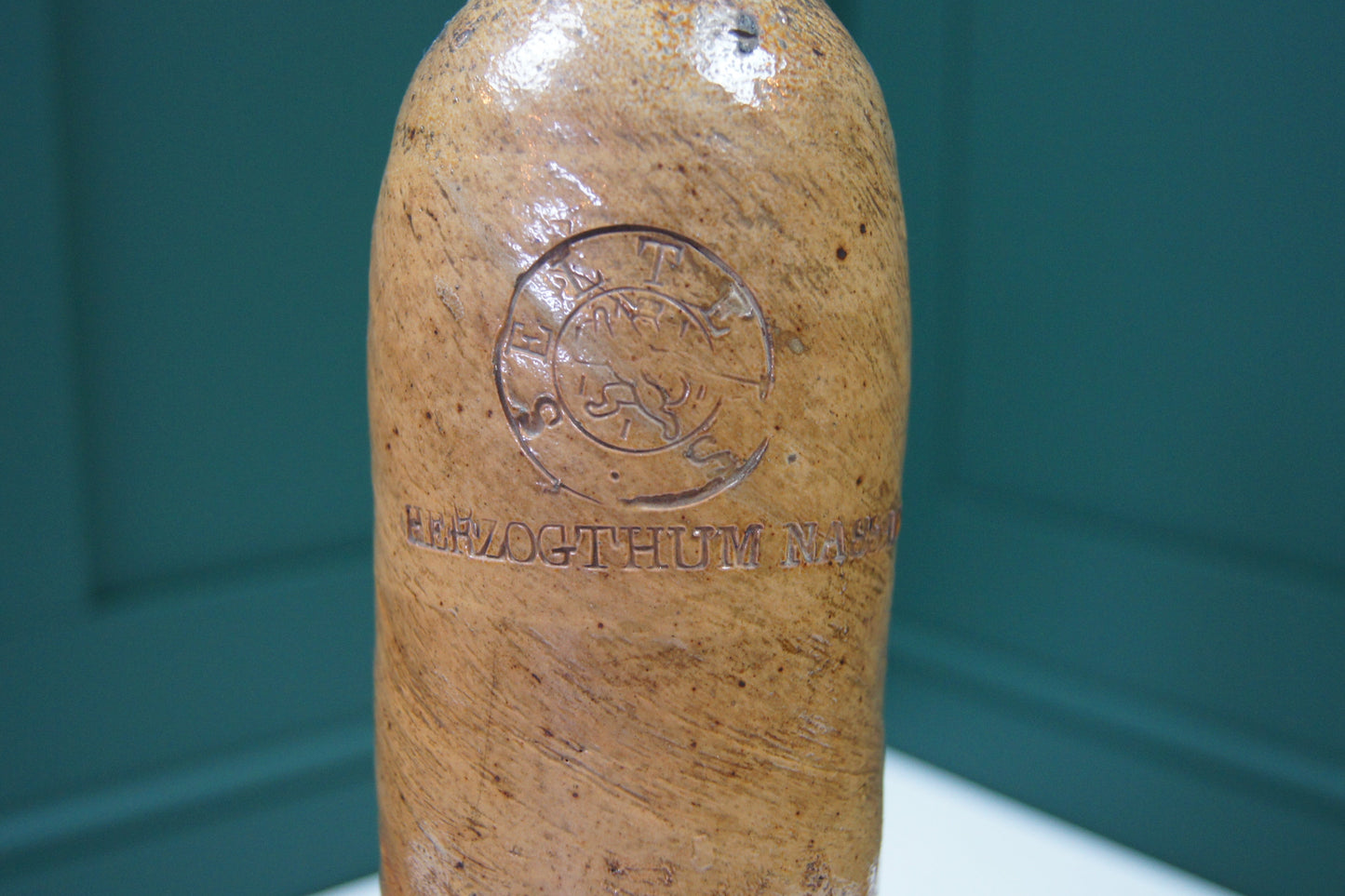 Antique German Stoneware Bottle - Medium