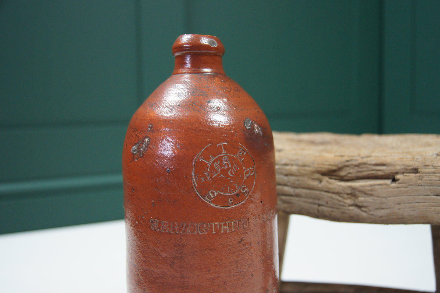 Antique German Stoneware Bottle - Large