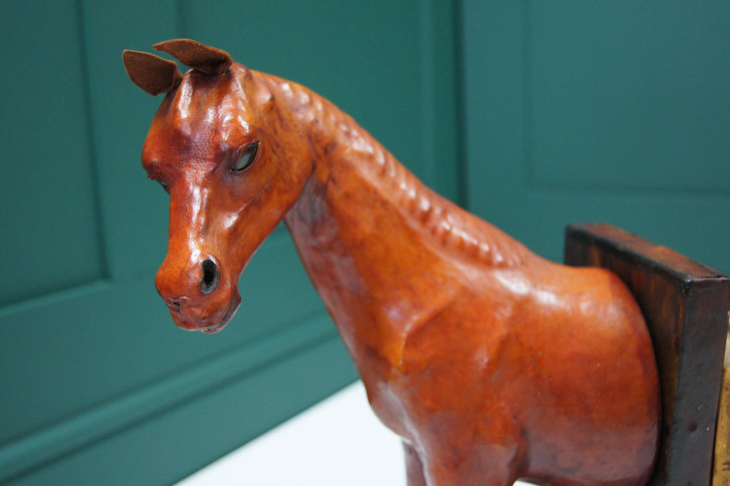 Large Horse Liberty Style Leather Bookends