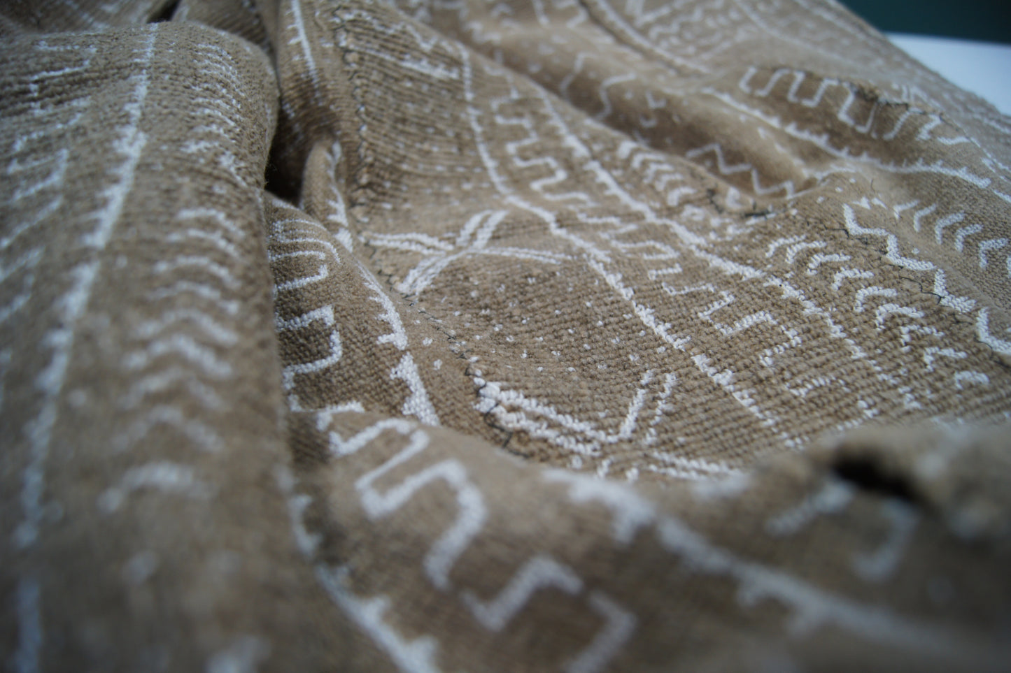 Traditional Vintage Mali Mud Cloth - Light Brown
