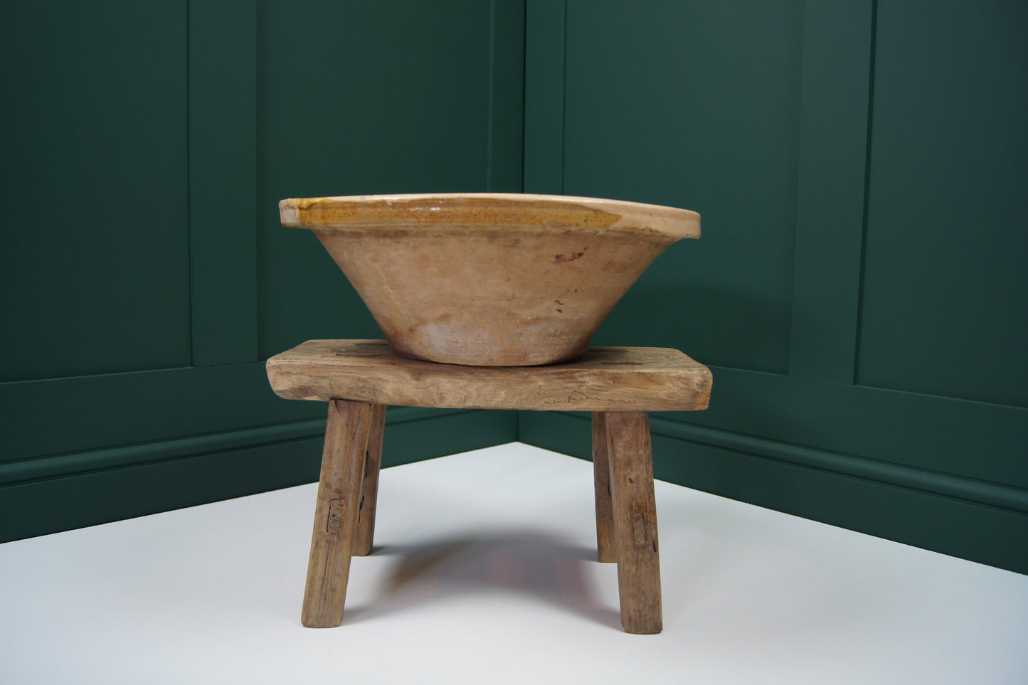 Medium Antique Spanish Terracotta Olive Bowl