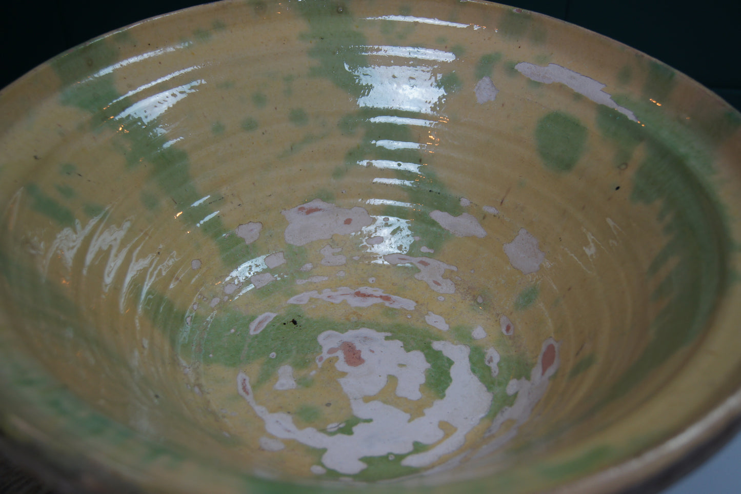 Medium Antique Spanish Terracotta Olive Bowl