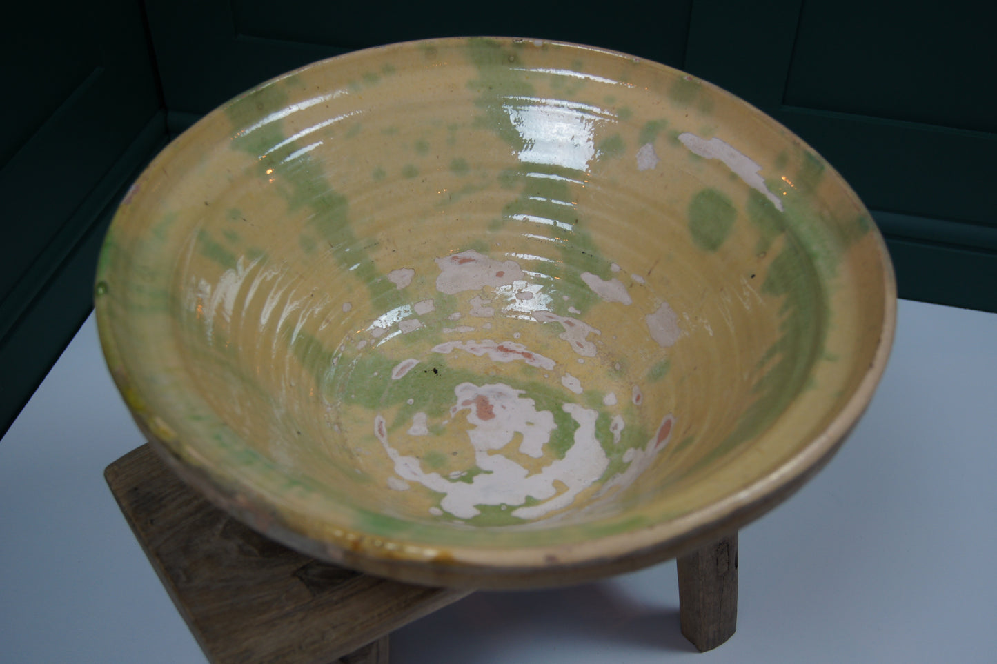 Medium Antique Spanish Terracotta Olive Bowl