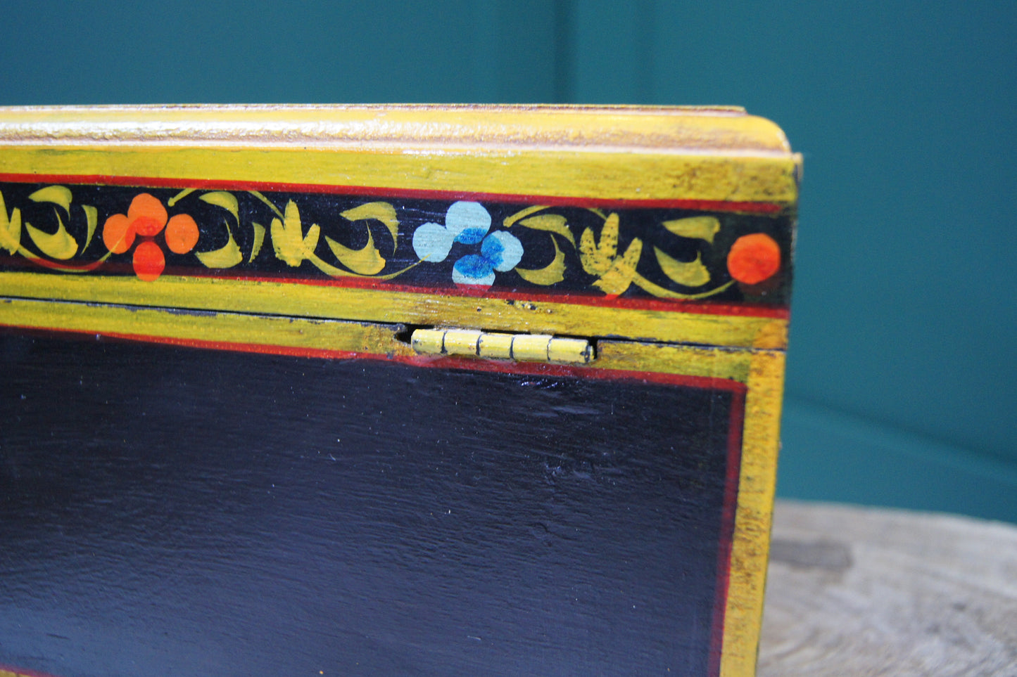 Hand Painted Wooden Jewellery Trinket Box
