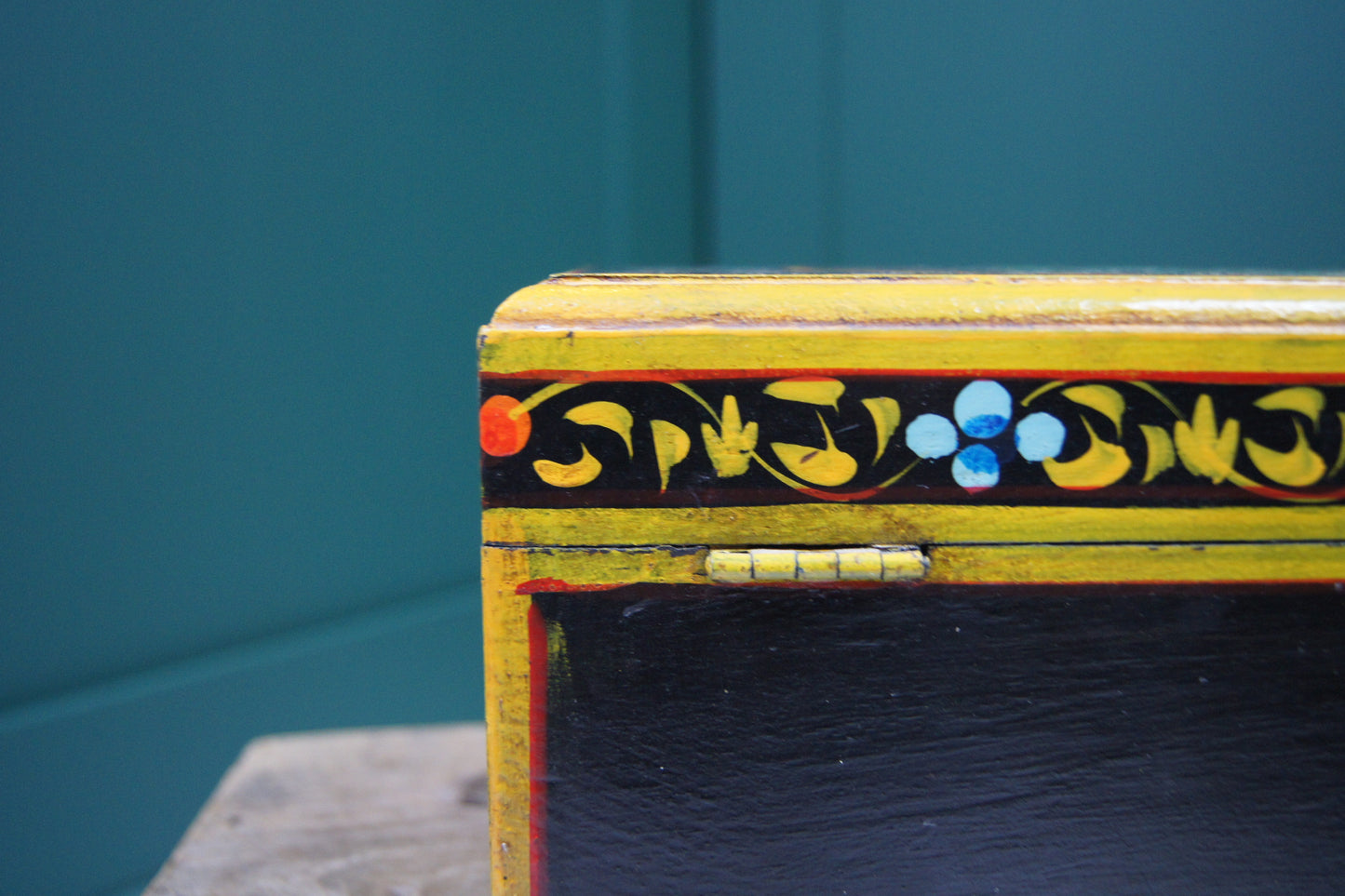 Hand Painted Wooden Jewellery Trinket Box