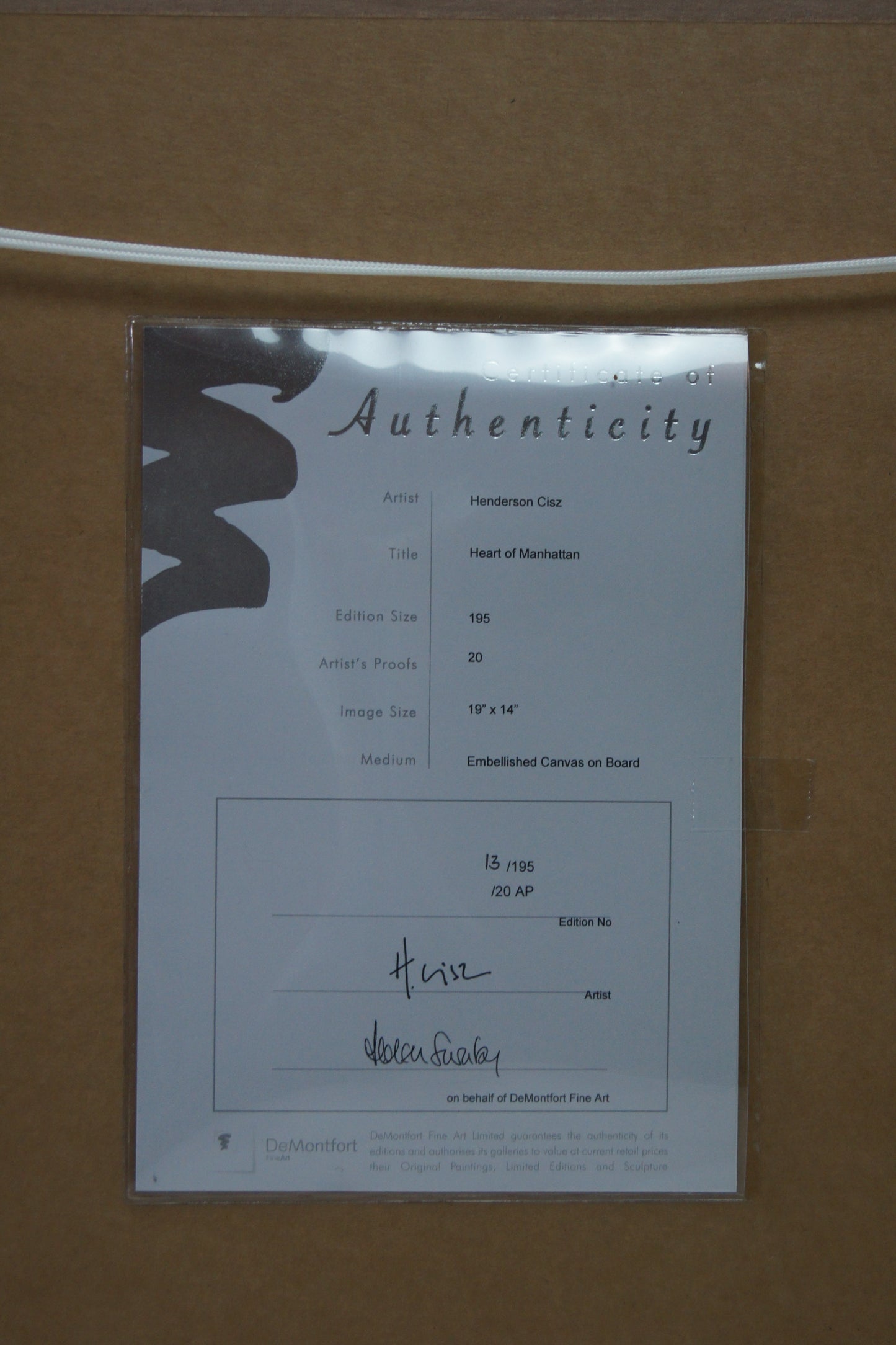 Henderson Cisz Framed Print - Heart of Manhattan (limited edition)