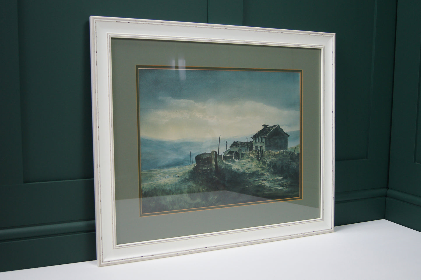 Signed Ashley Jackson Framed Print - Upper Knowles Farm, Bradshaw Moor