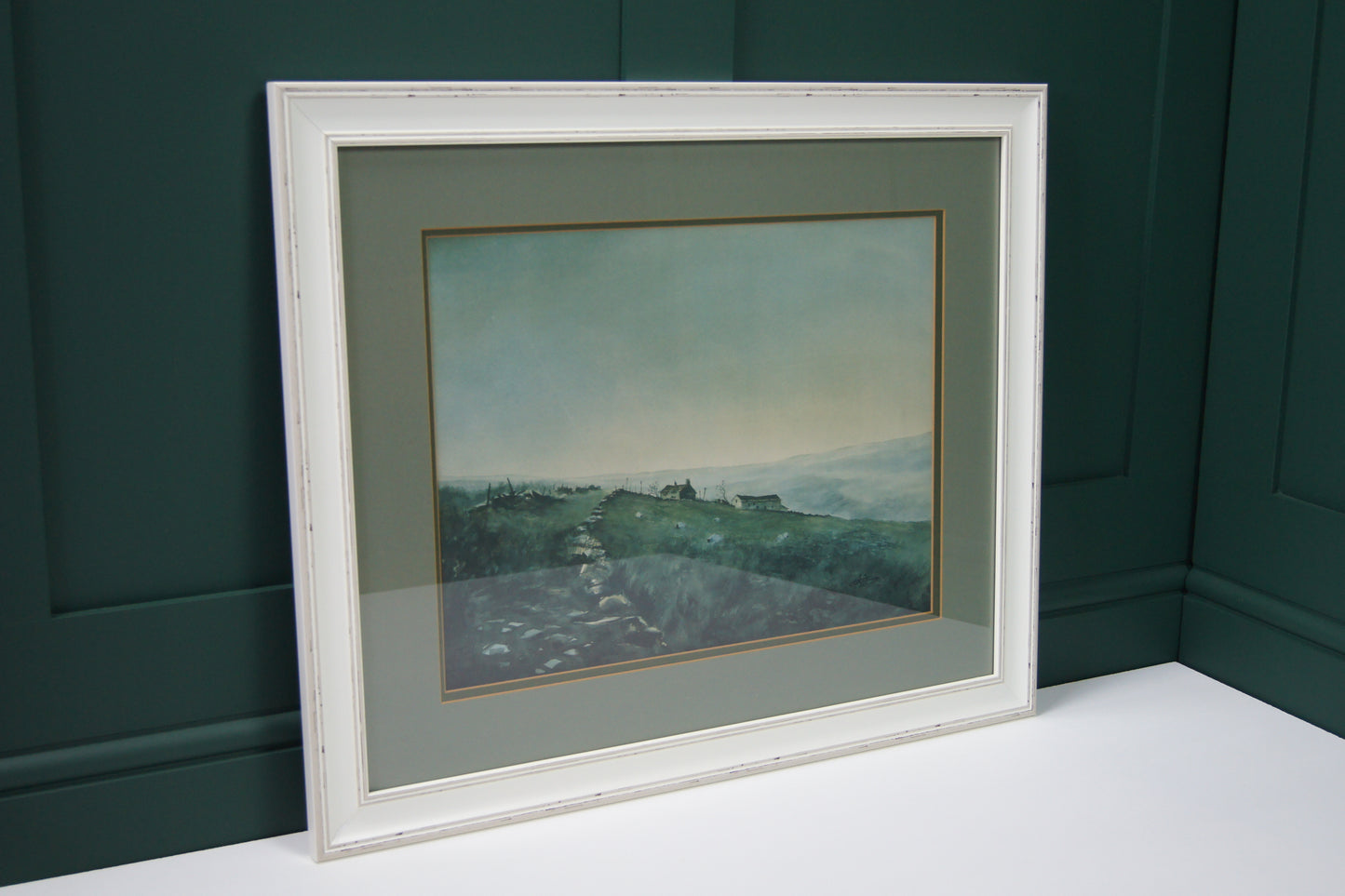 Signed Ashley Jackson Framed Print -  Cold & Damp on Bradshaw Moor
