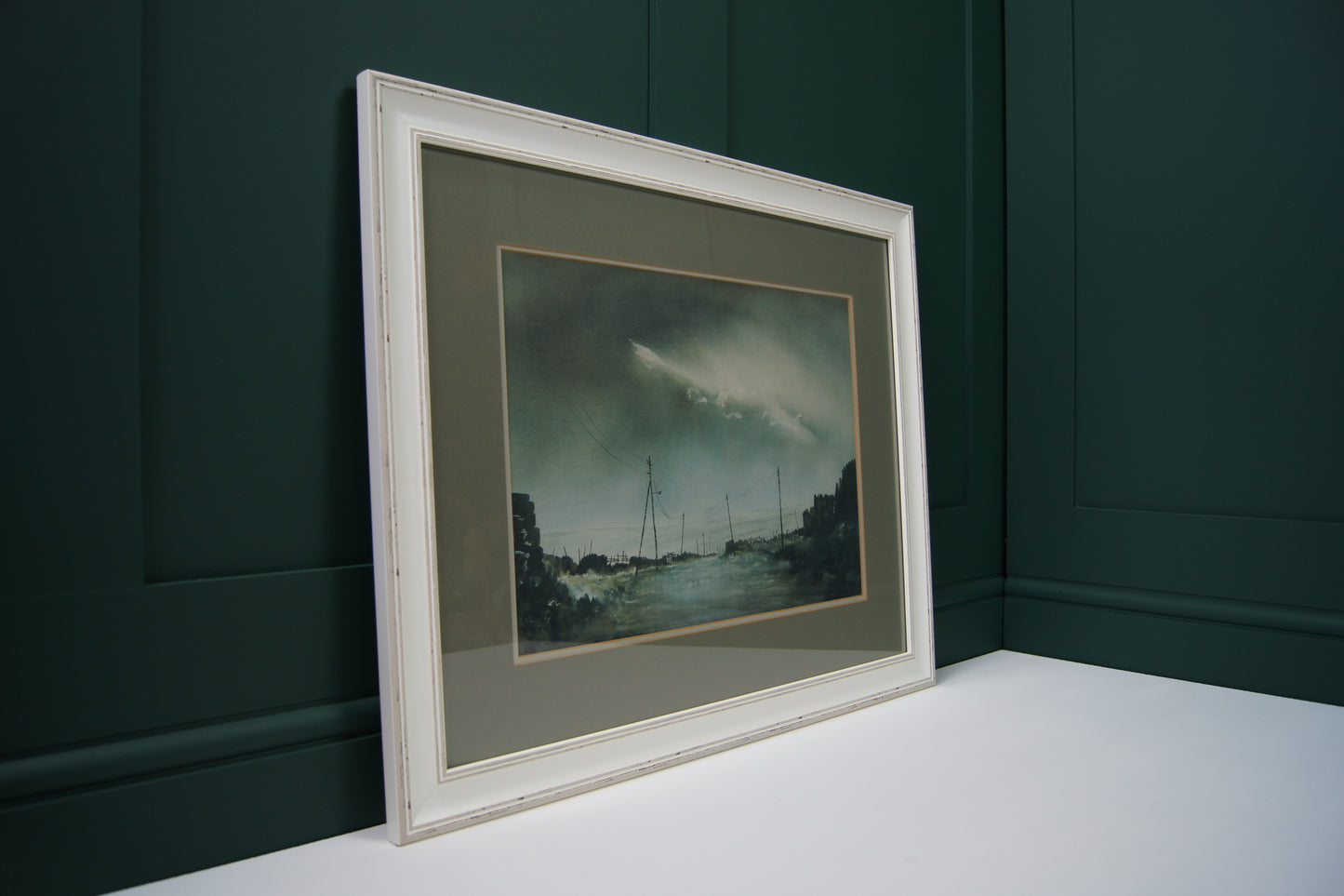 Signed Ashley Jackson Framed Print - Rain on Flushouse Moor