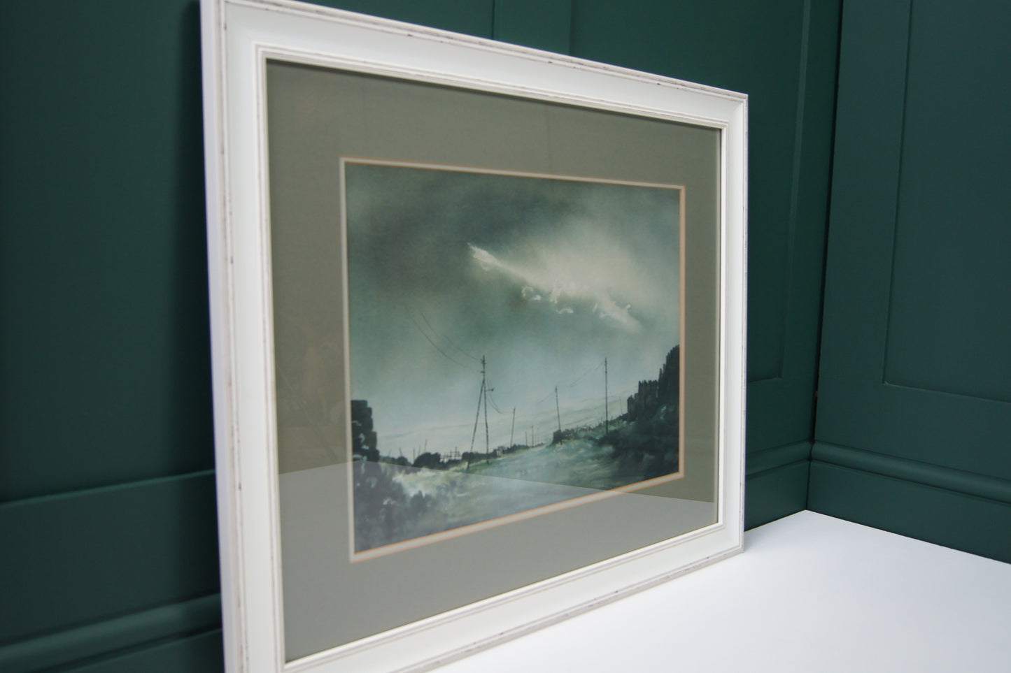 Signed Ashley Jackson Framed Print - Rain on Flushouse Moor
