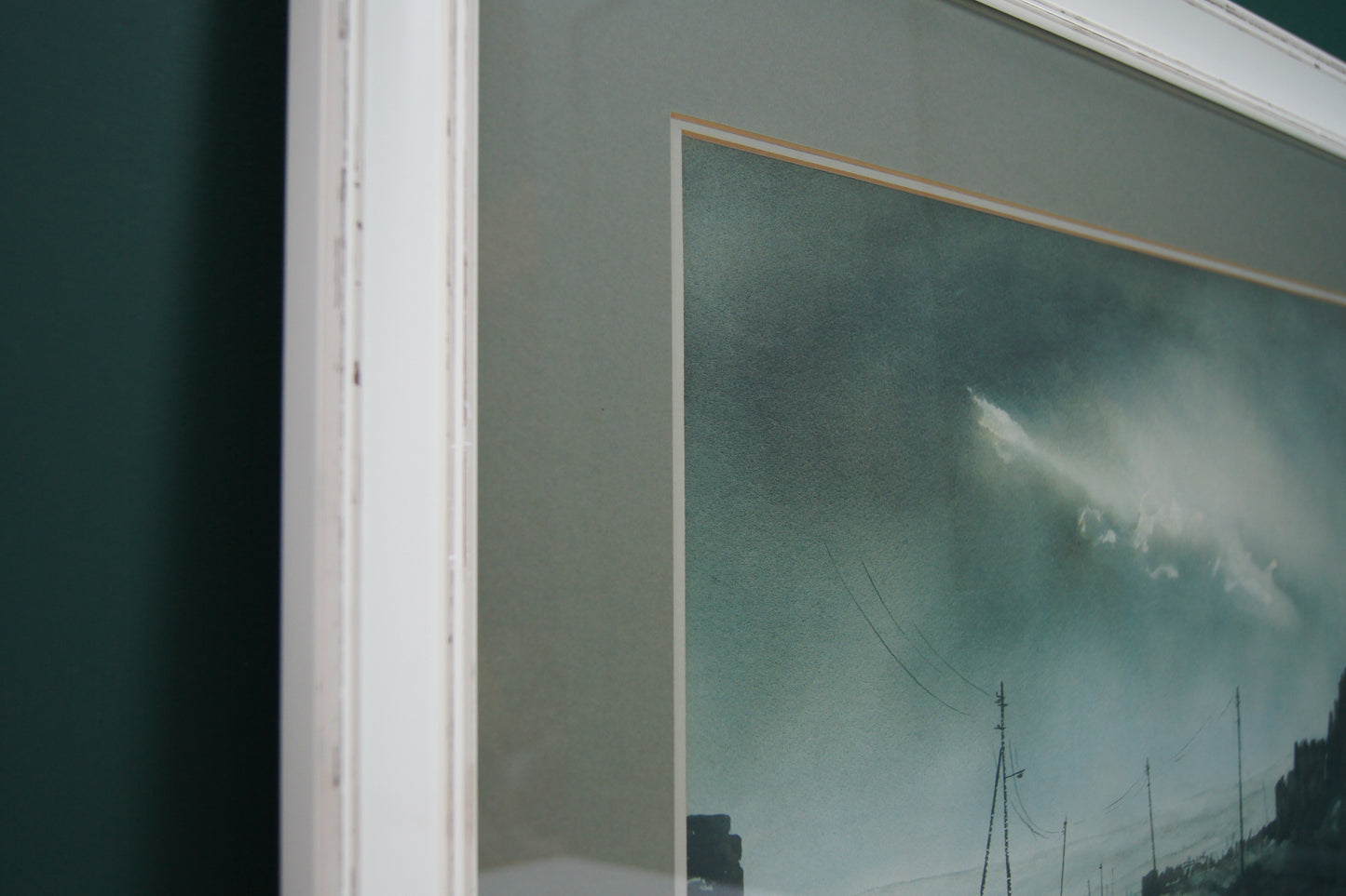 Signed Ashley Jackson Framed Print - Rain on Flushouse Moor