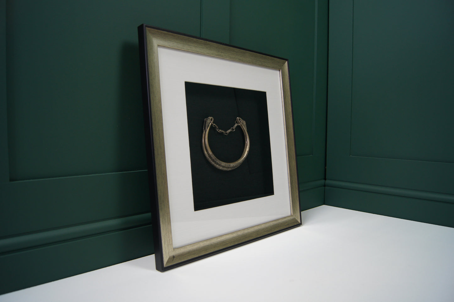 Framed Burmese White Metal Tribal Necklace