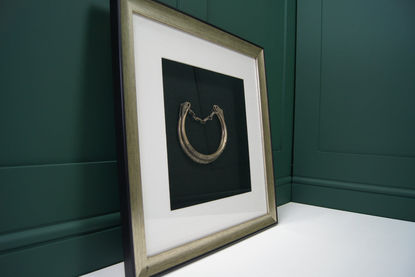 Framed Burmese White Metal Tribal Necklace