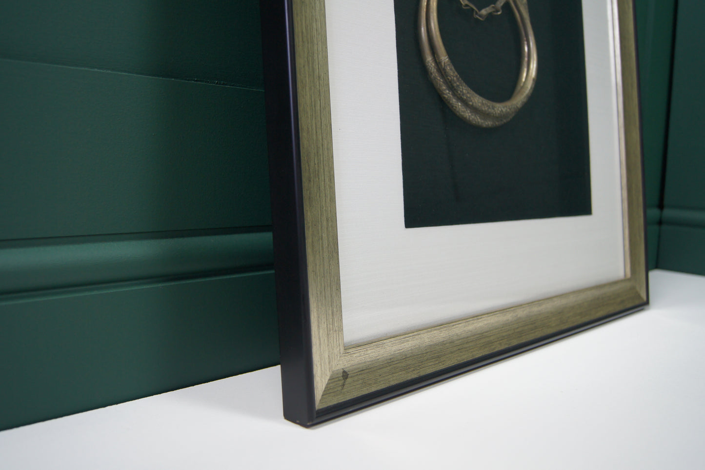 Framed Burmese White Metal Tribal Necklace