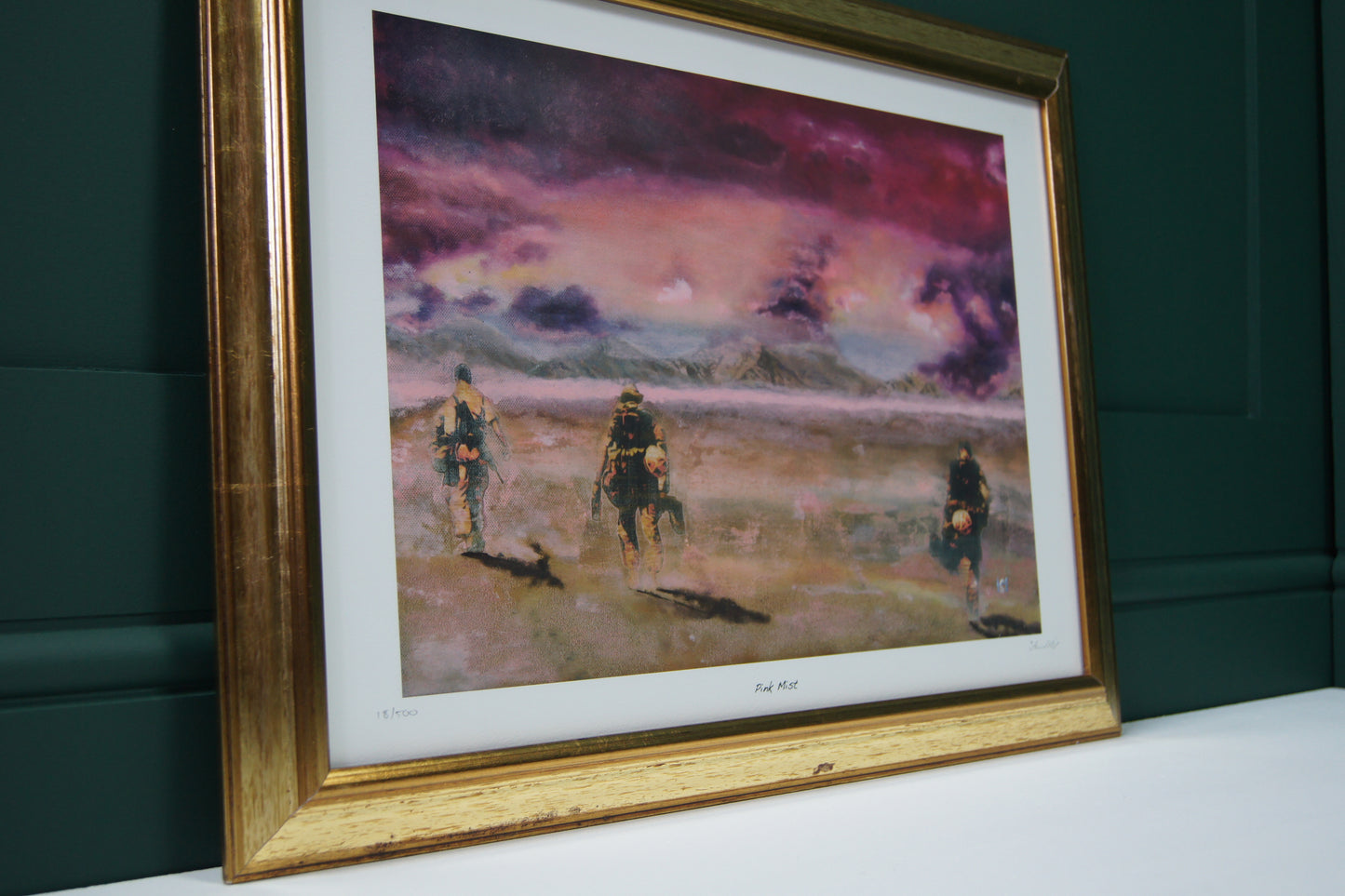 Framed and Signed Stewart Hill Print - Pink Mist