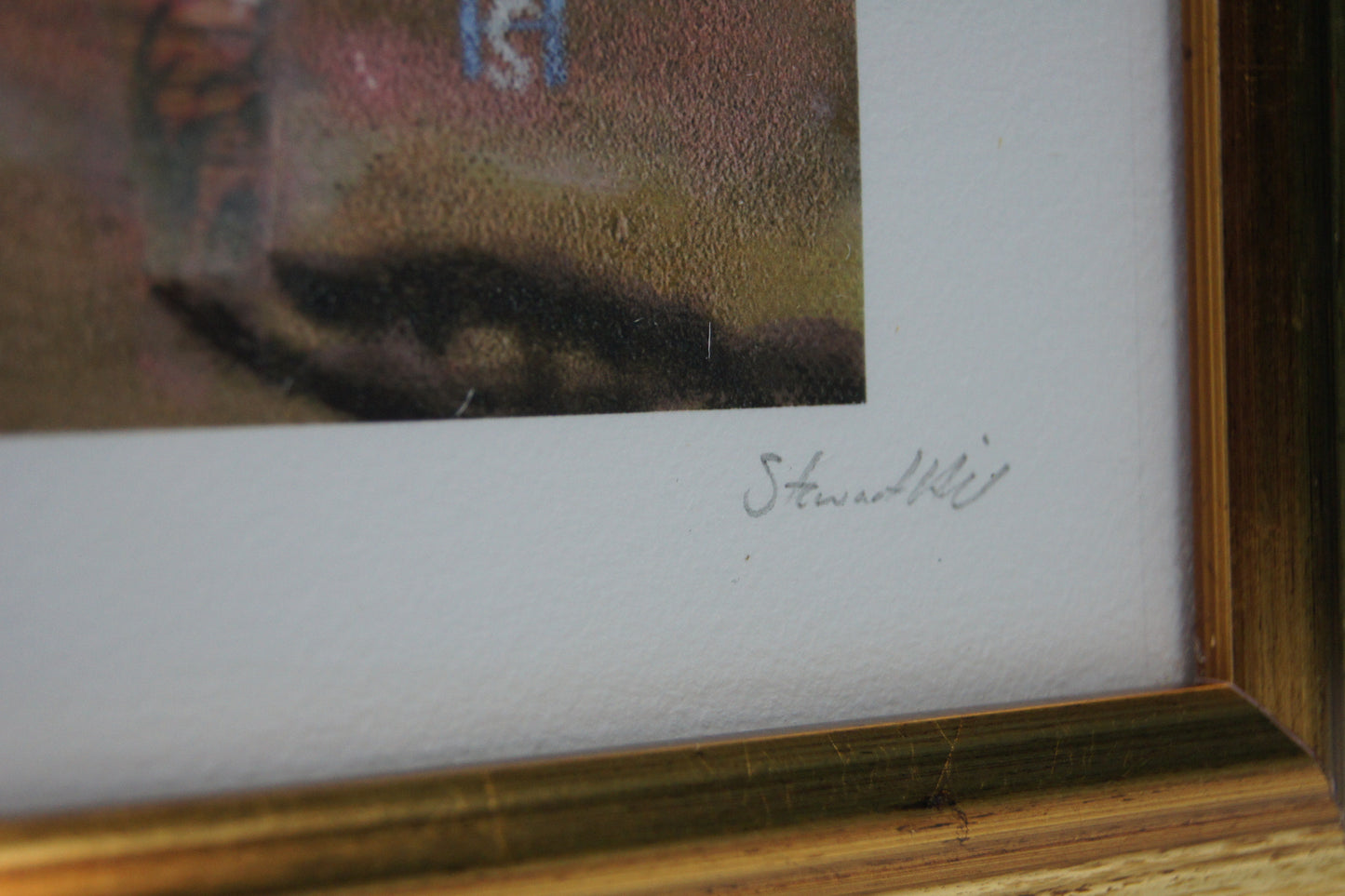 Framed and Signed Stewart Hill Print - Pink Mist