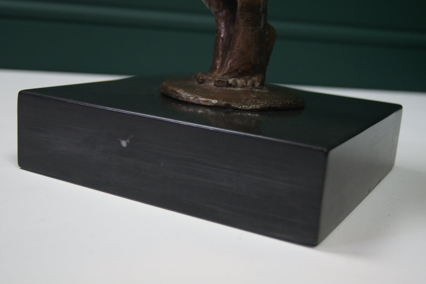 Bronze Ballerina Figure on Black Marble Socle