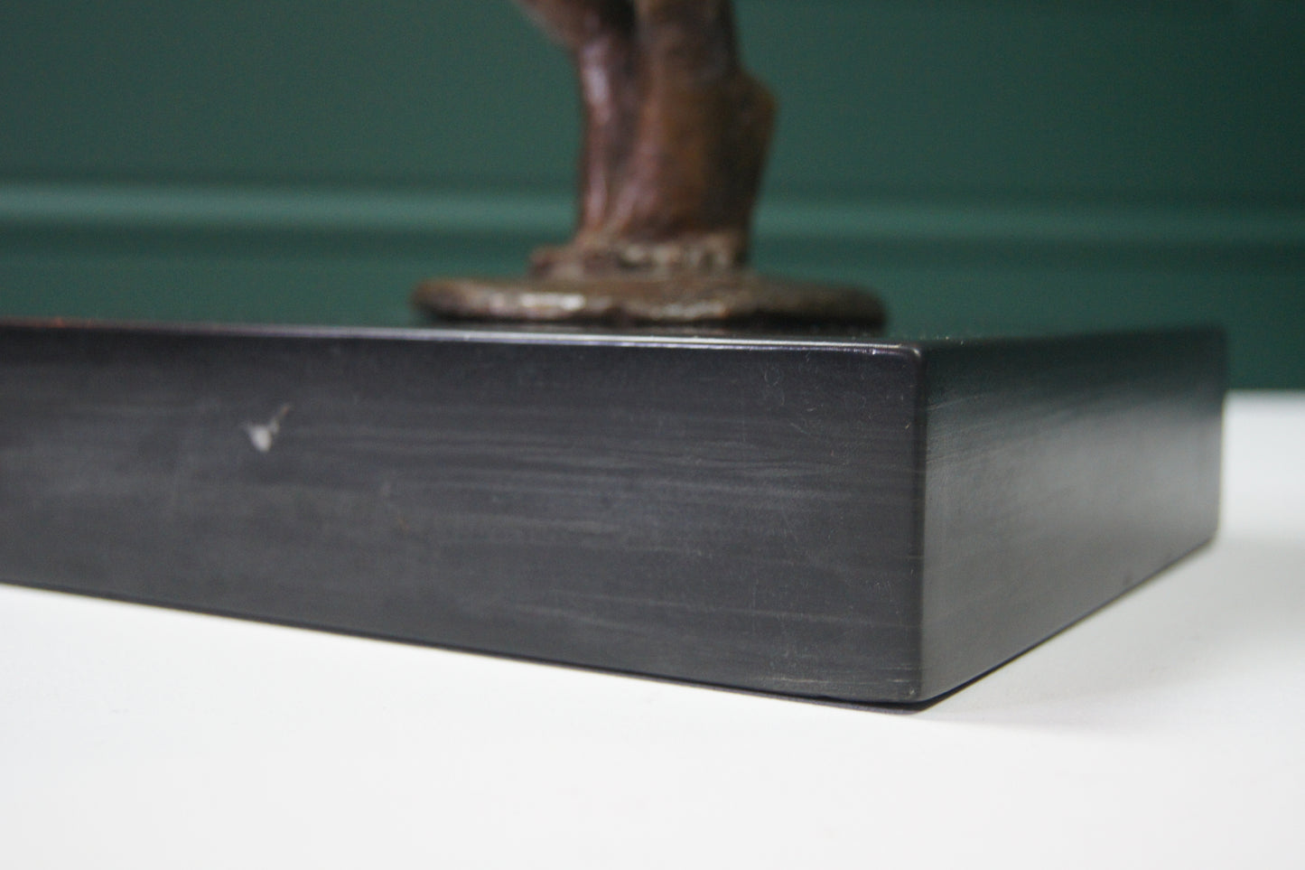 Bronze Ballerina Figure on Black Marble Socle