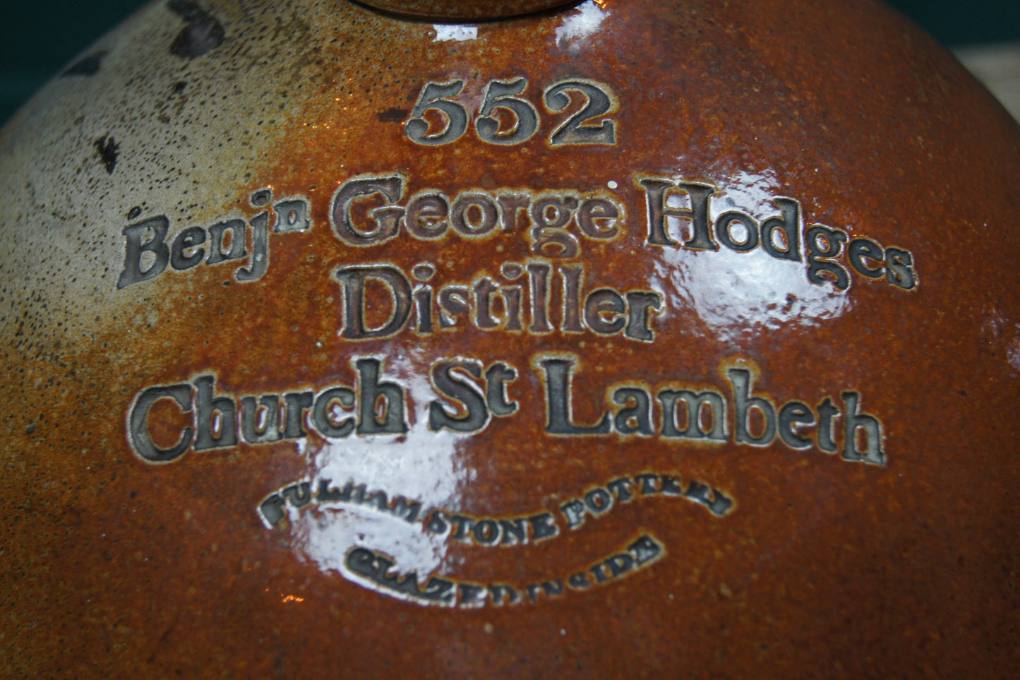 Large Antique Fulham Stoneware Flagon