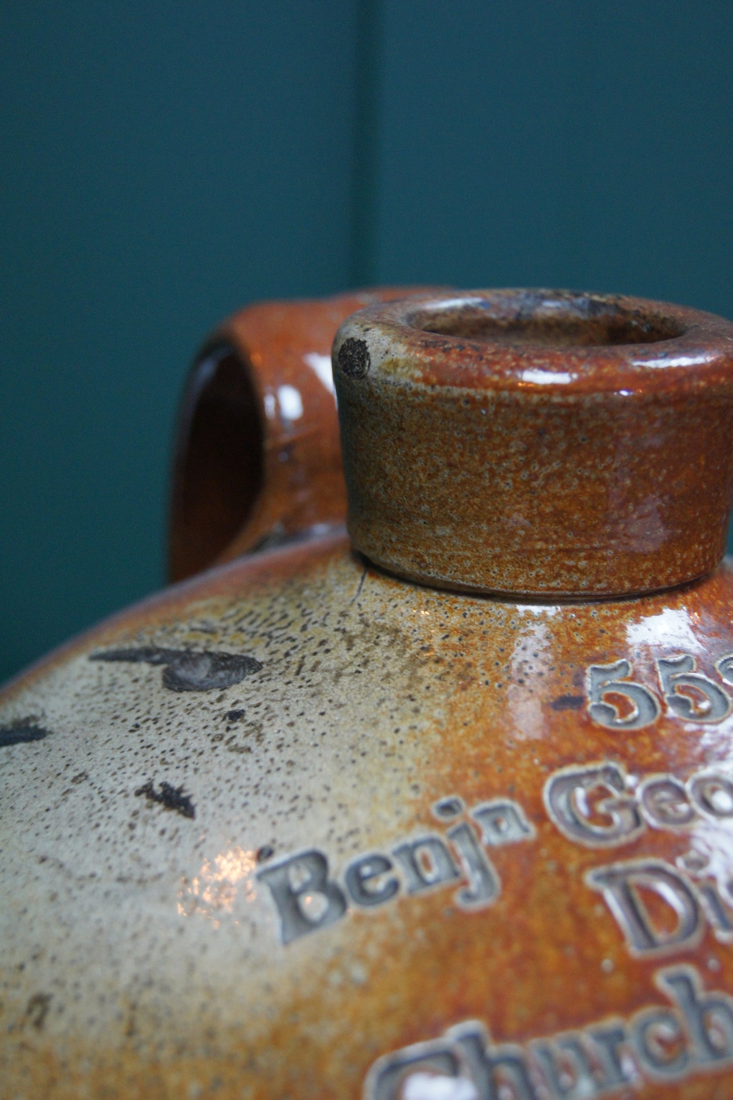 Large Antique Fulham Stoneware Flagon