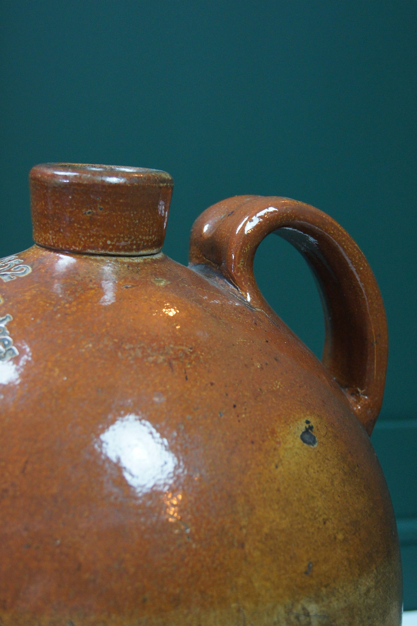Large Antique Fulham Stoneware Flagon