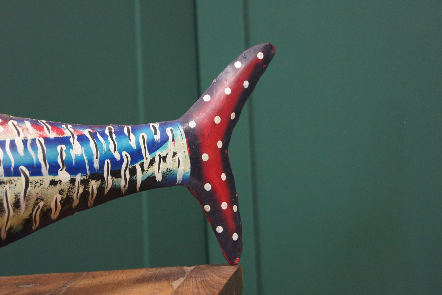 Hanging Painted fish - Blue