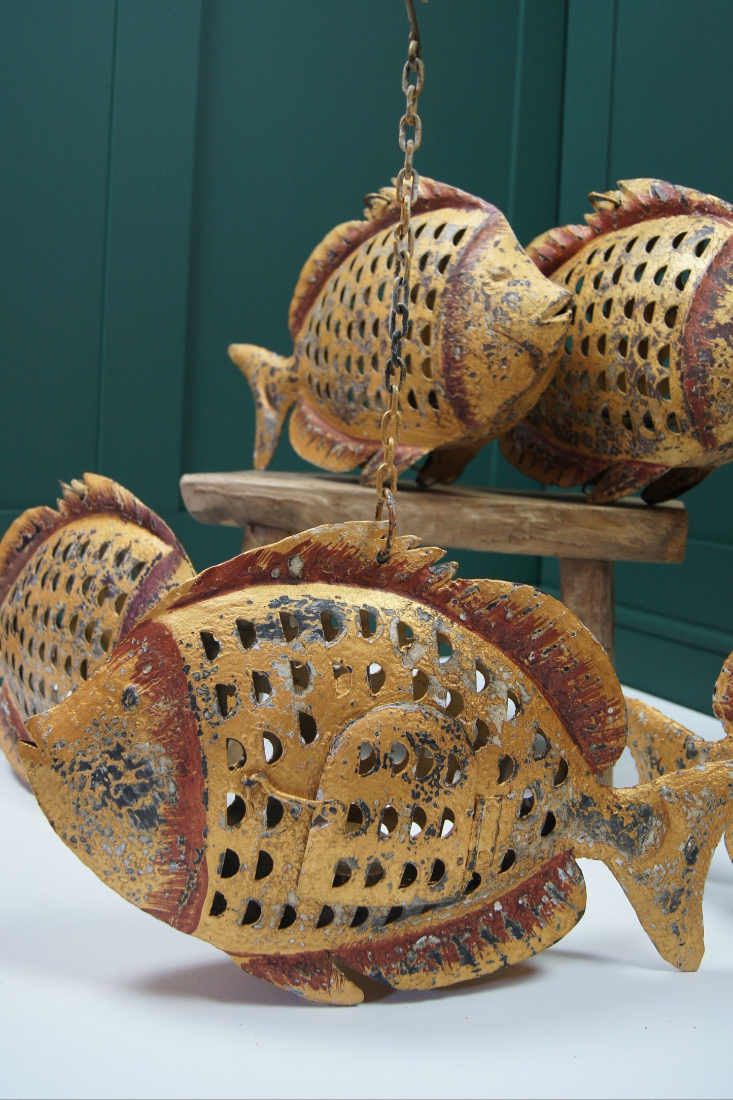 Hanging Metal Candle Holder Lantern Piranhas