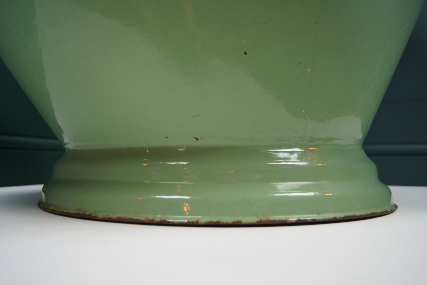 Victorian Green Enamelled Tin Bath