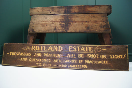 Rutland Estate Wooden Sign