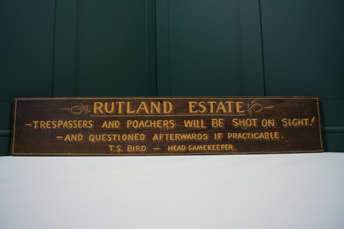Rutland Estate Wooden Sign