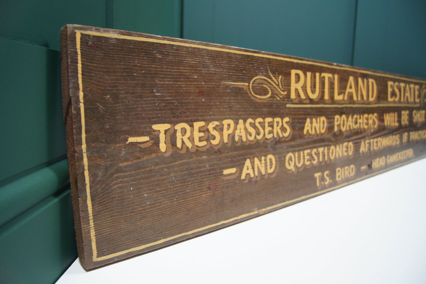 Rutland Estate Wooden Sign