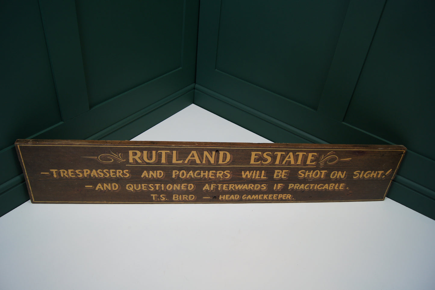 Rutland Estate Wooden Sign