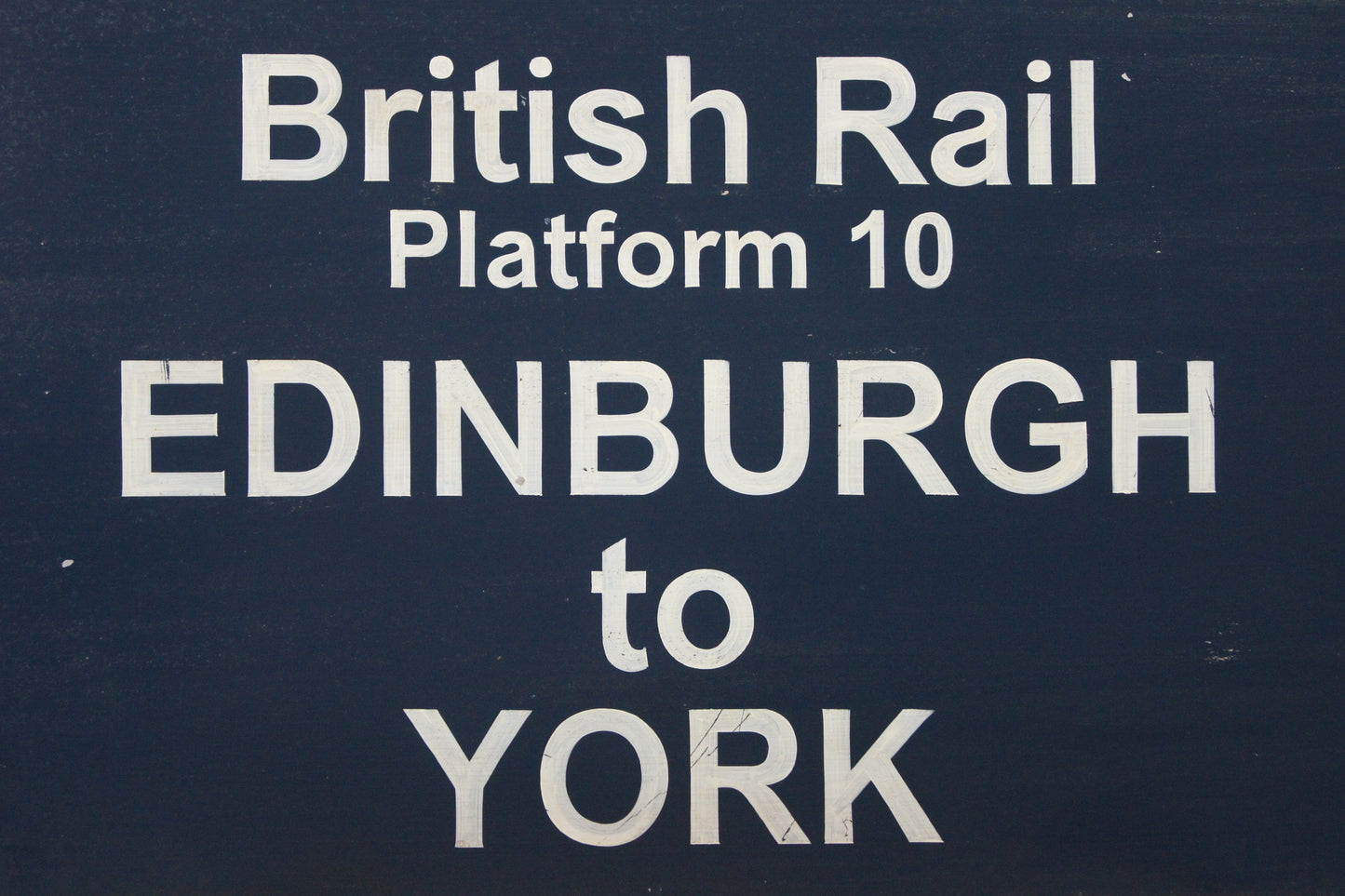 British Rail Sign - Edinburgh to York