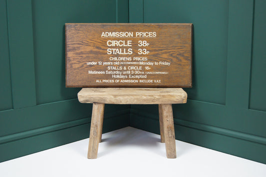 Admissions Theatre Sign