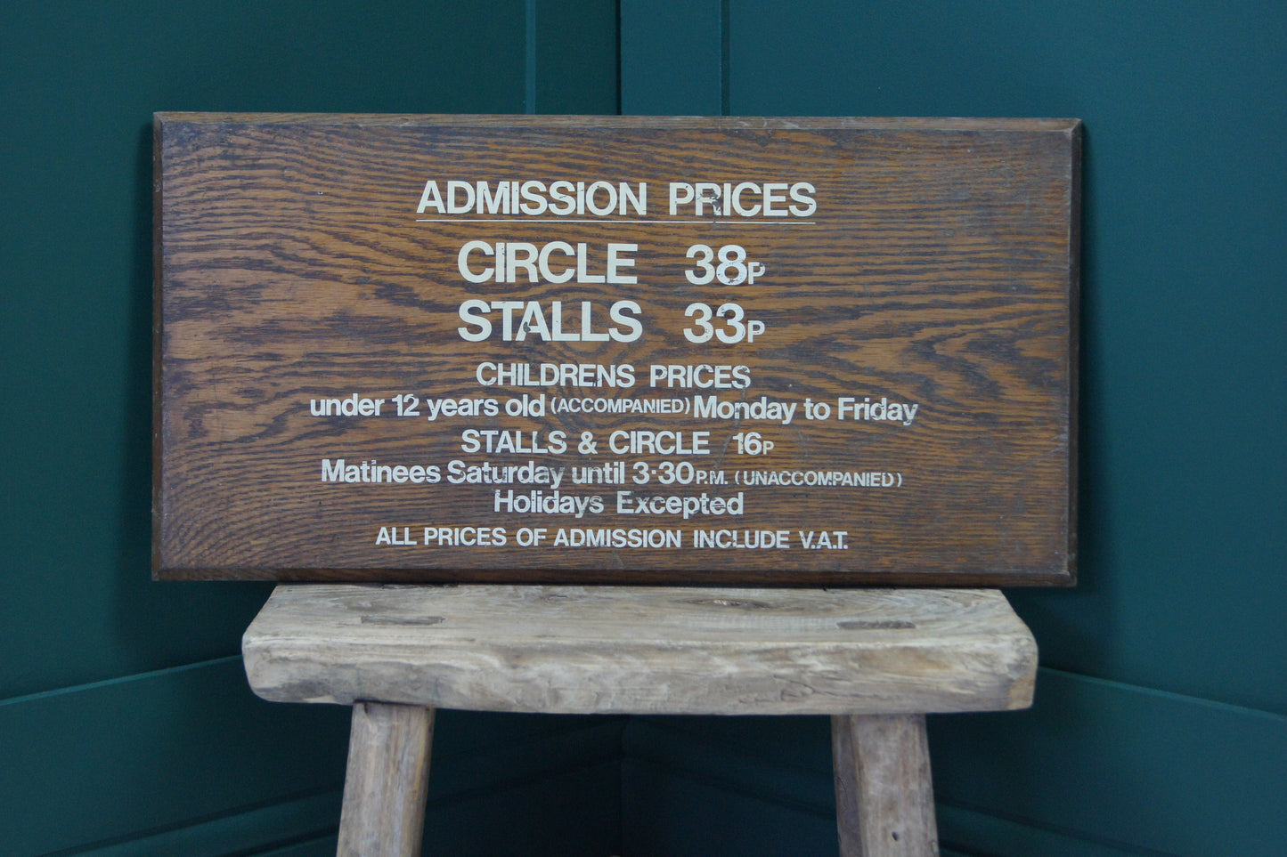 Admissions Theatre Sign