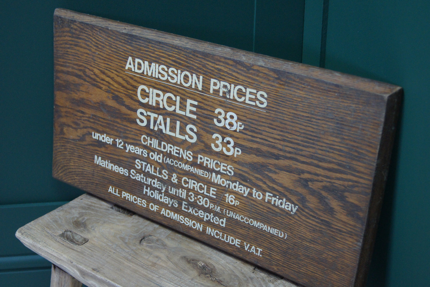 Admissions Theatre Sign