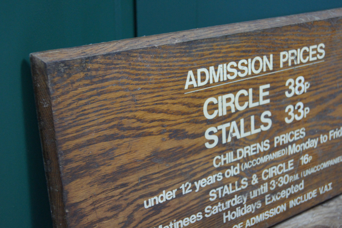 Admissions Theatre Sign