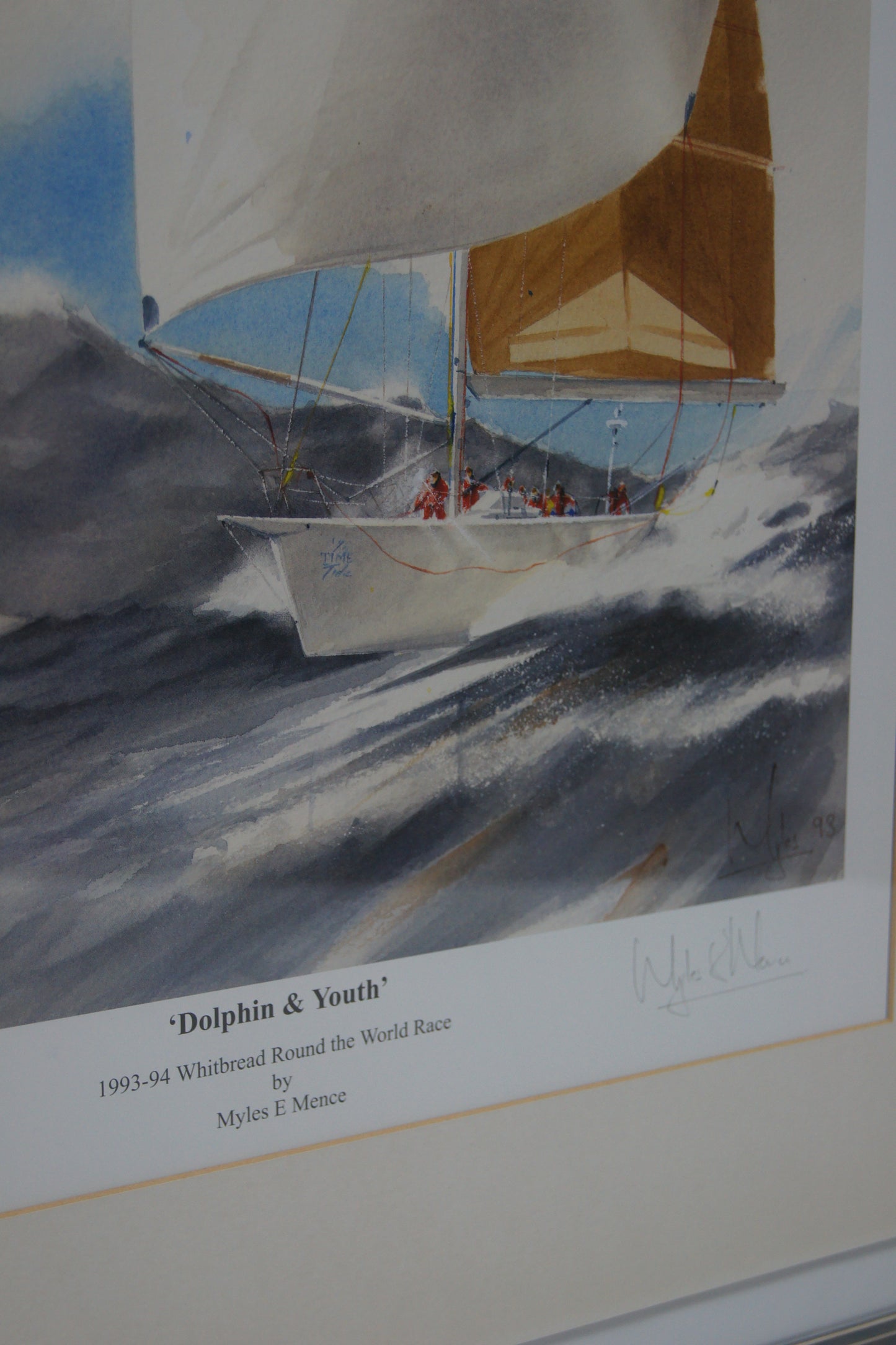 Signed Framed Limited Addition Myles E Mence & Matt Humphries print - Dolphin & Youth