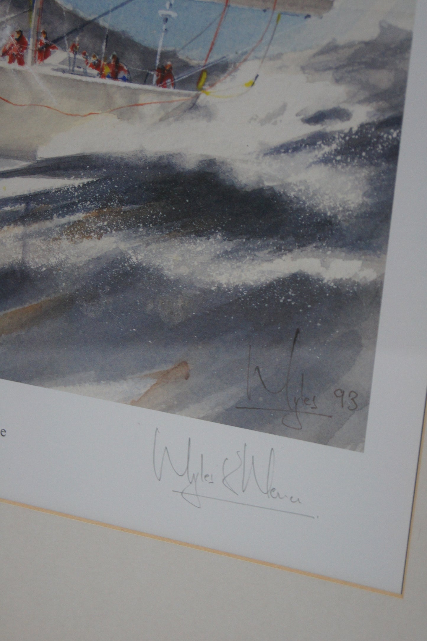 Signed Framed Limited Addition Myles E Mence & Matt Humphries print - Dolphin & Youth