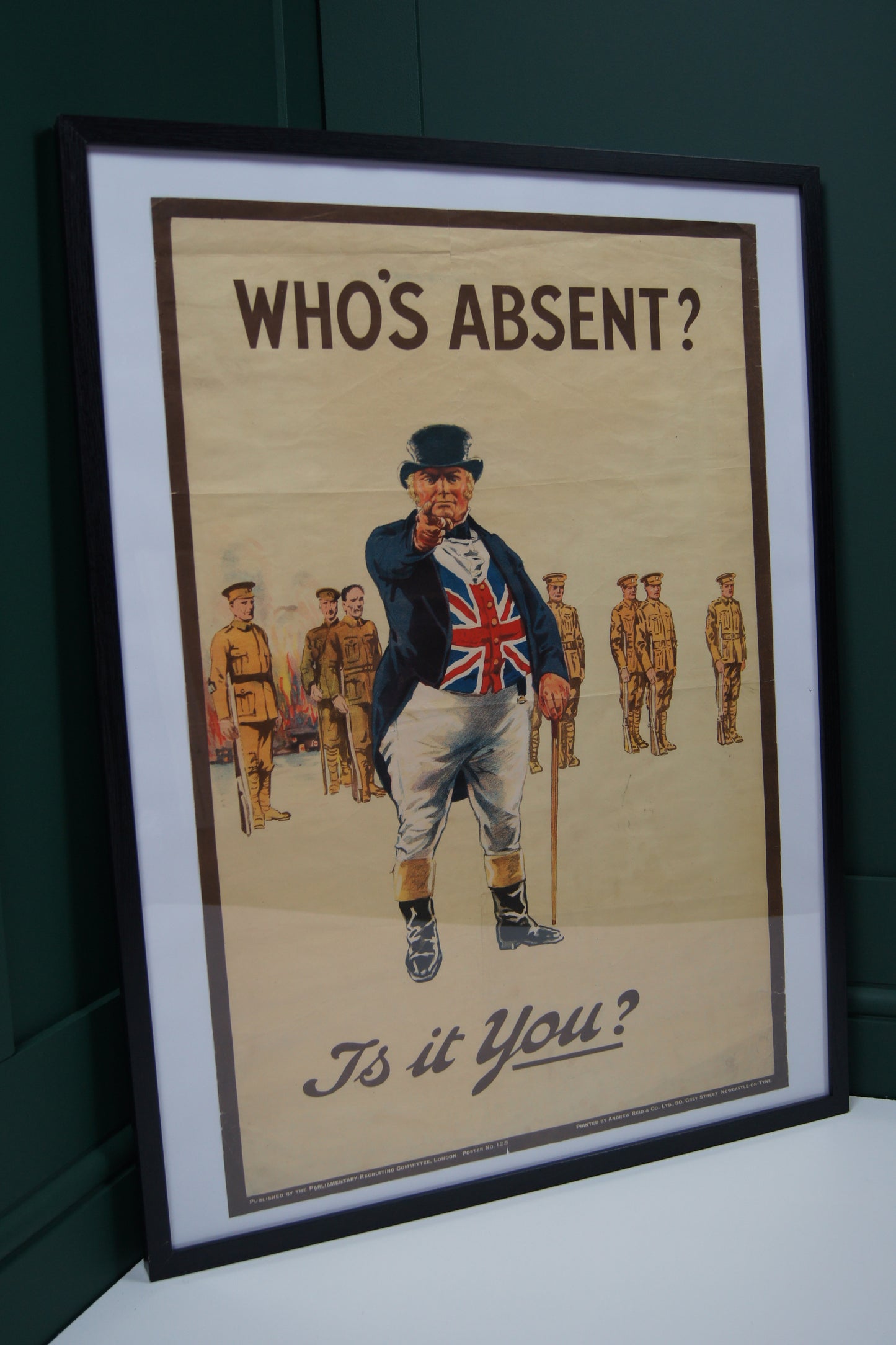 Original WW1 Recruitment Poster - Who's Absent?