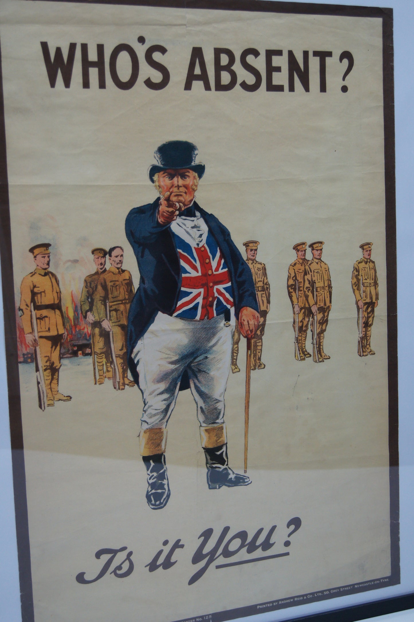 Original WW1 Recruitment Poster - Who's Absent?